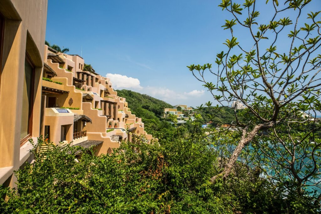 Stunning view of a tropical resort in
