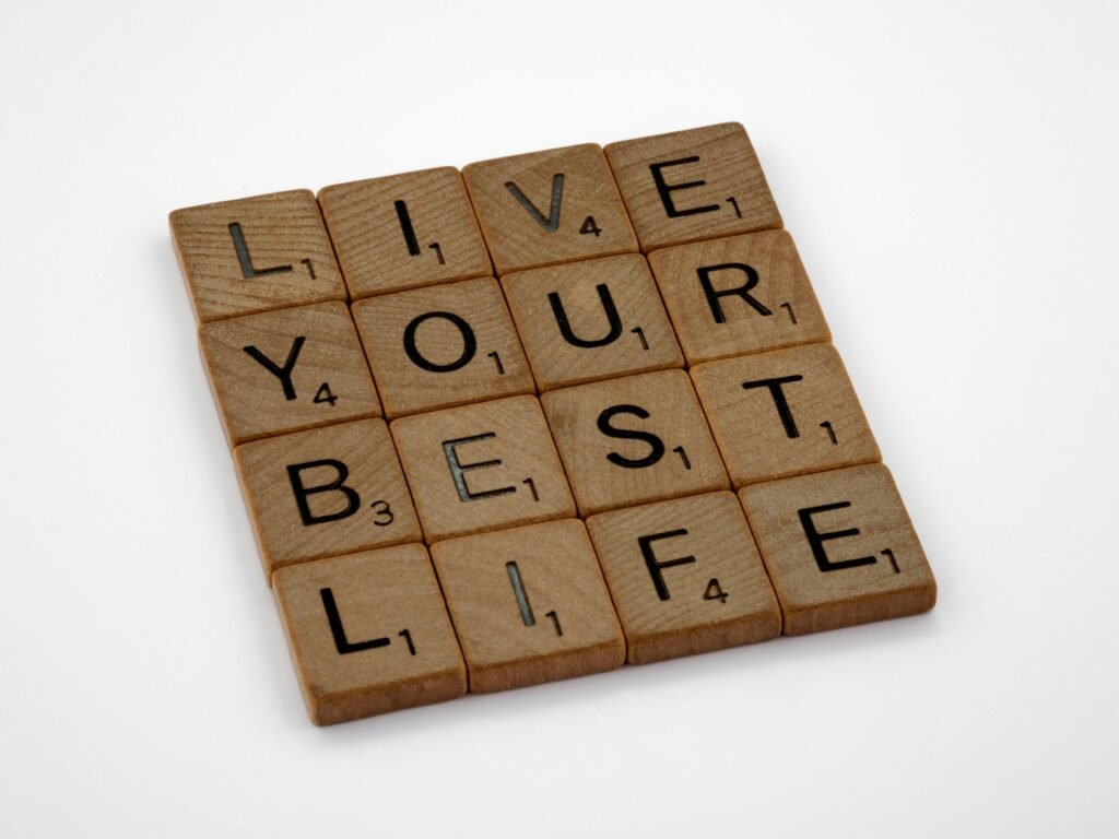 Scrabble tiles arranged to spell
