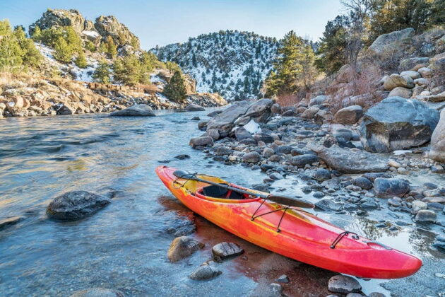 how to store kayak outside in winter