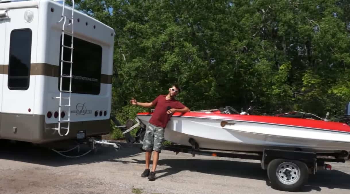 can you pull a boat behind a travel trailer