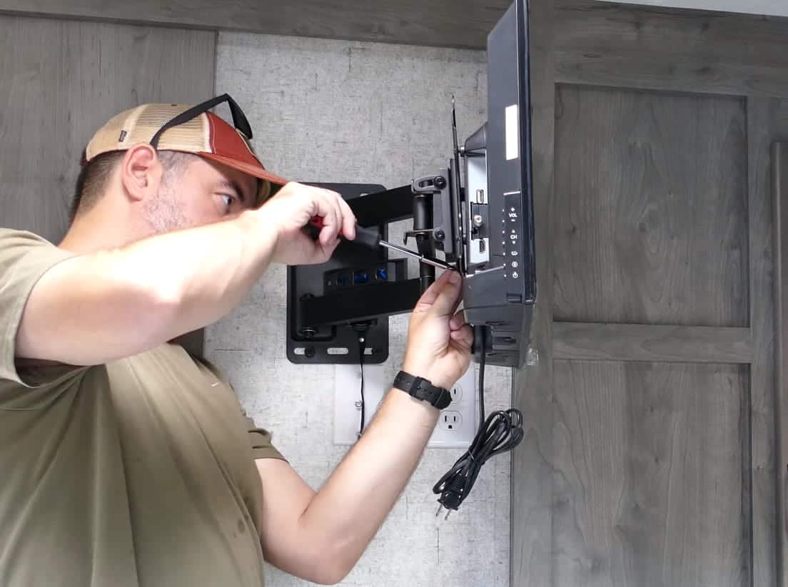 how to attach a tv mount to an rv wall